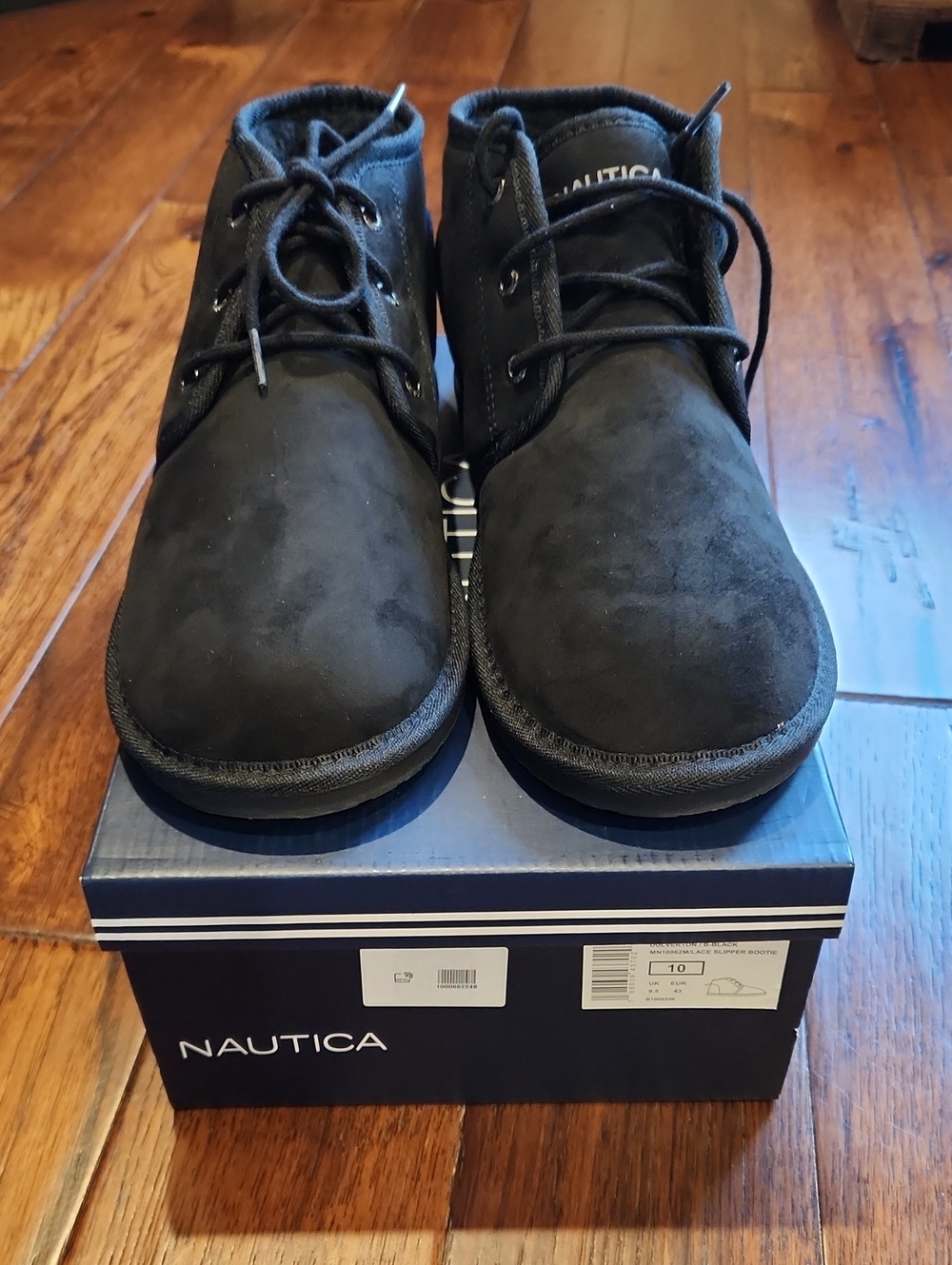 Nautica Men’s Winter Ankle Boots/Slipper – Sherpa Lined Lace Up for Cold Weather - Picture 2 of 6